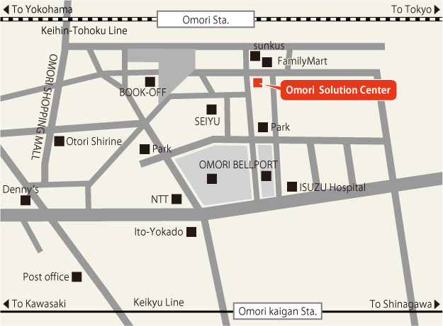 Omori Solution Center Map